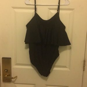 Drape Sleeve Swimsuit